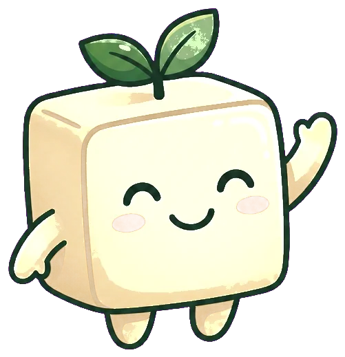 Toffu mascot waving